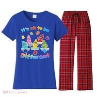 Autism - It's Ok To Be Different Crayons Women's Flannel Pajama Set thumb 0
