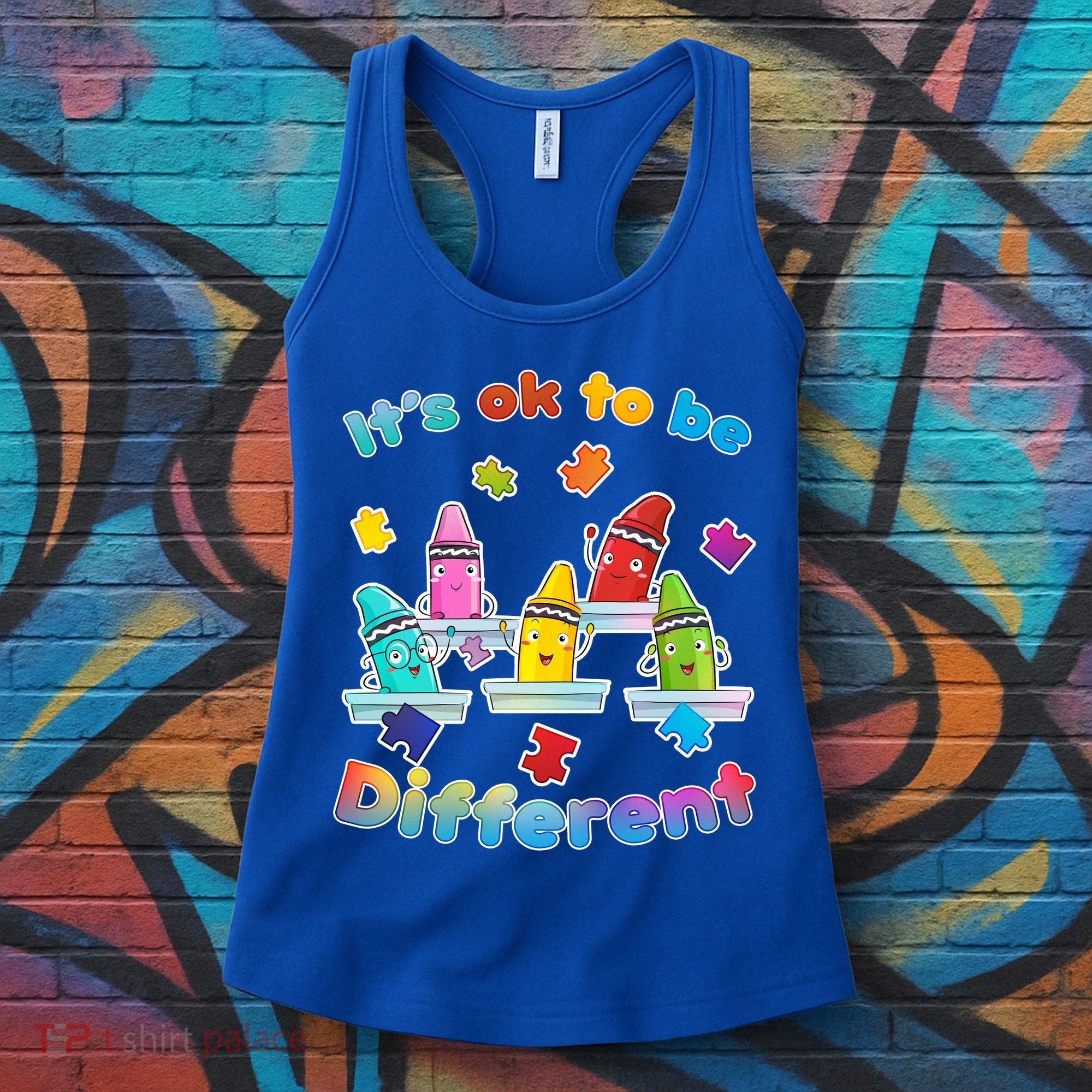 Autism - It's Ok To Be Different Crayons Women's Tank Top