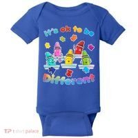 Autism - It's Ok To Be Different Crayons Baby Bodysuit thumb 0
