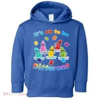 Autism - It's Ok To Be Different Crayons Toddler Hoodie thumb 0