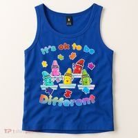 Autism - It's Ok To Be Different Crayons Tank Top thumb 2