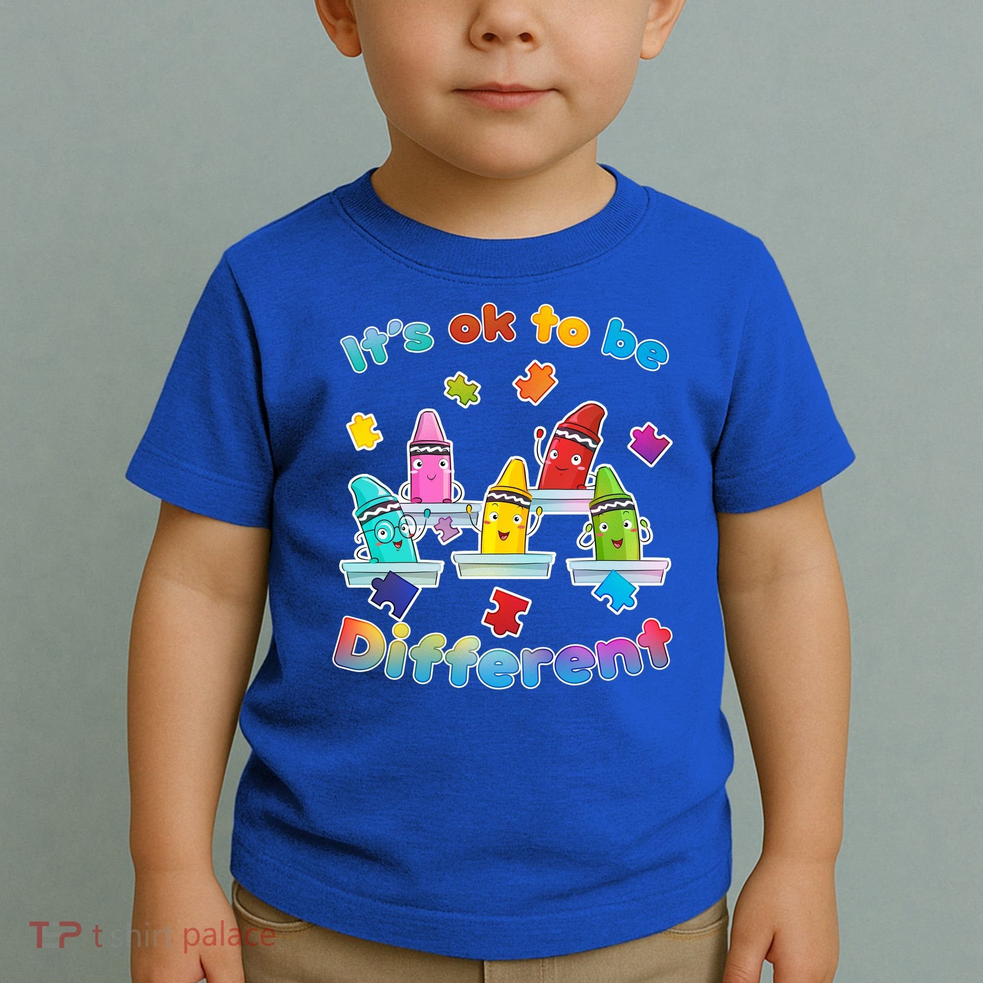 Autism - It's Ok To Be Different Crayons Toddler T-Shirt