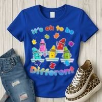 Autism - It's Ok To Be Different Crayons Women's T-Shirt thumb 3