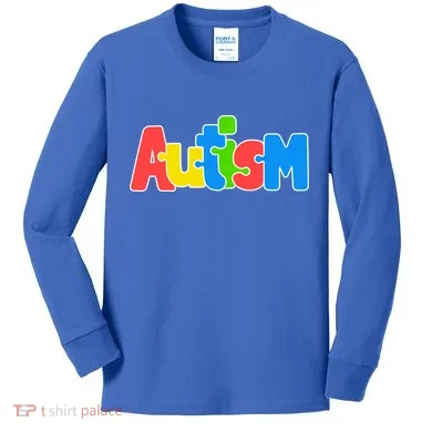 Autism - It's Ok To Be Different Crayons Kids Long Sleeve Shirt