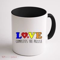 Autism - Love Completes The Puzzle Coffee Mug thumb 1