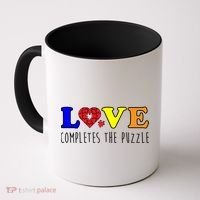 Autism - Love Completes The Puzzle Coffee Mug thumb 0