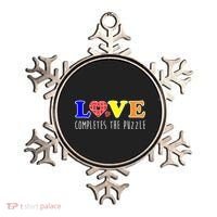 Autism - Love Completes The Puzzle Ornament thumb 0