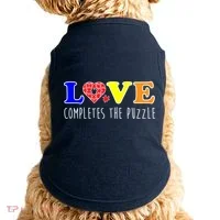 Autism - Love Completes The Puzzle Doggie Tank thumb 0