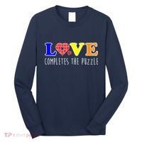 Autism - Love Completes The Puzzle Long Sleeve Shirt thumb 0