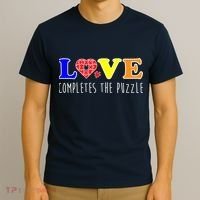Autism - Love Completes The Puzzle T-Shirt thumb 3