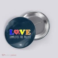 Autism - Love Completes The Puzzle Button thumb 0