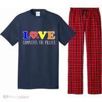 Autism - Love Completes The Puzzle Pajama Set thumb 0