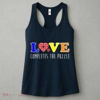 Autism - Love Completes The Puzzle Women's Tank Top thumb 3