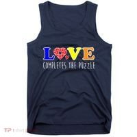 Autism - Love Completes The Puzzle Tank Top thumb 0
