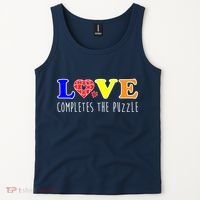 Autism - Love Completes The Puzzle Tank Top thumb 2