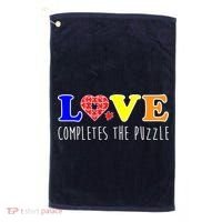 Autism - Love Completes The Puzzle Golf Towel thumb 0