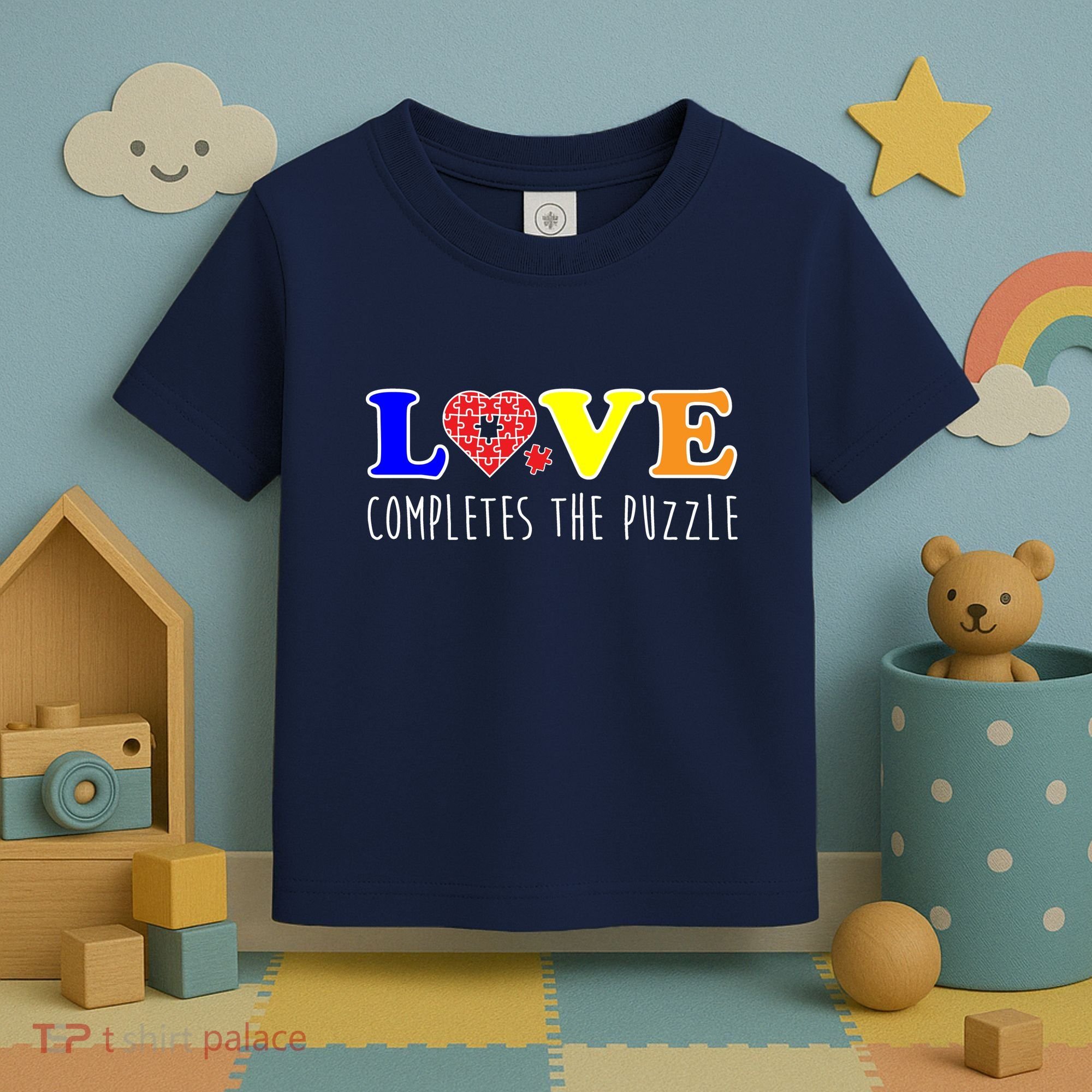 Autism - Love Completes The Puzzle Toddler T-Shirt