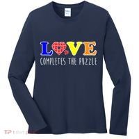 Autism - Love Completes The Puzzle Women's Long Sleeve Shirt thumb 0