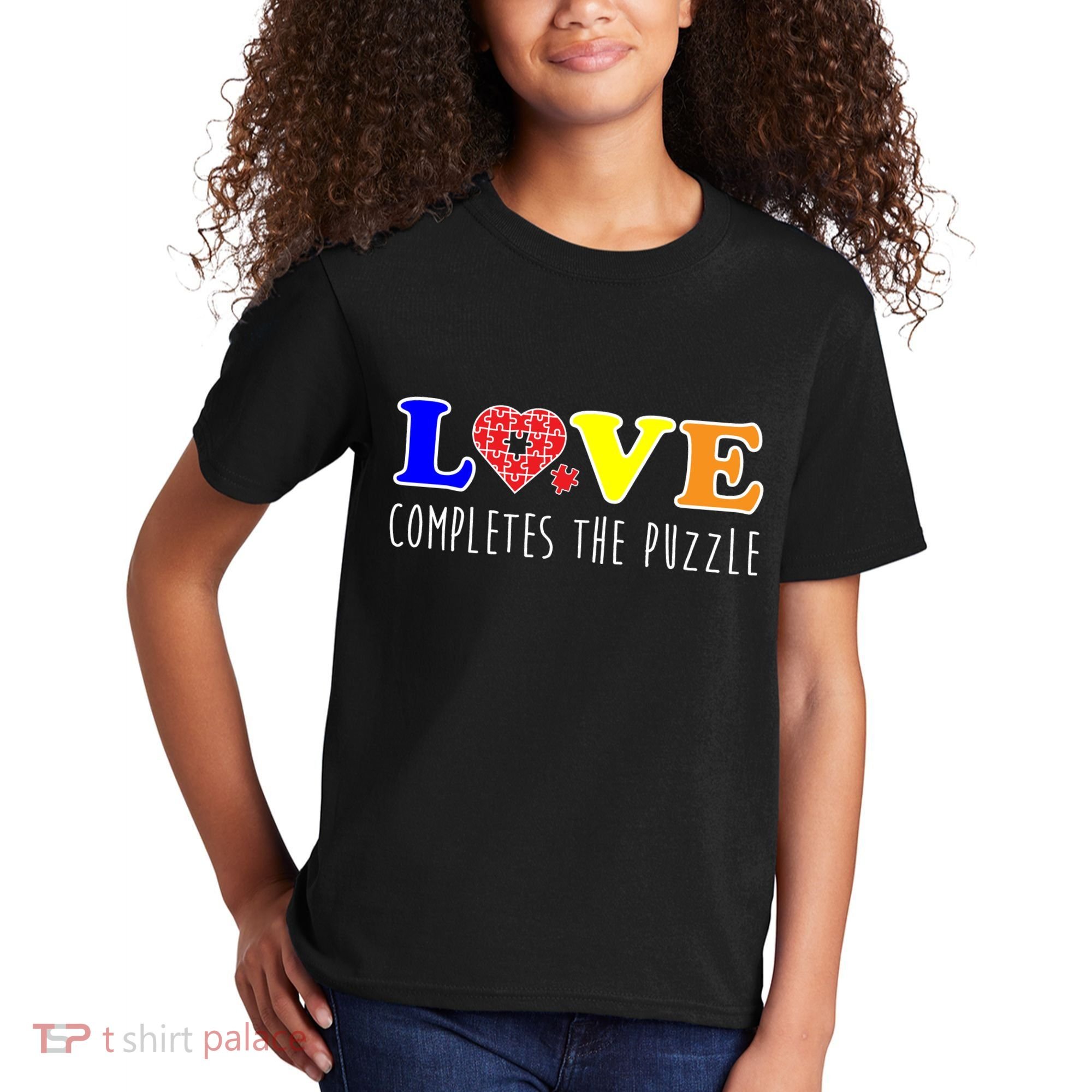 Autism - Love Completes The Puzzle Kids T-Shirt