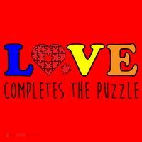 Autism - Love Completes The Puzzle Santa Hat thumb 1
