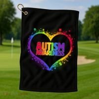 Autism Awareness - Full Of Love Golf Towel thumb 1