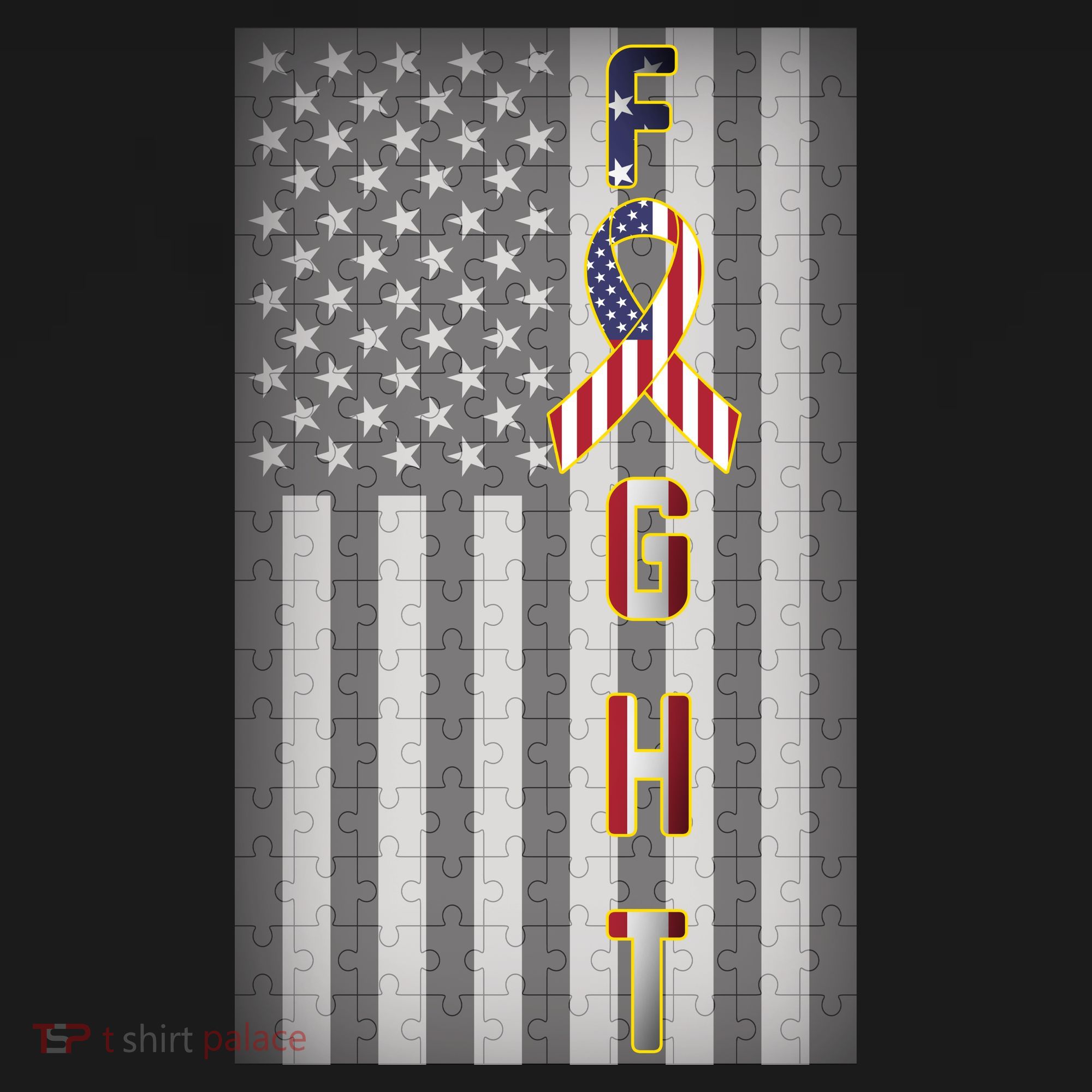 Autism Awareness American Flag Backpack