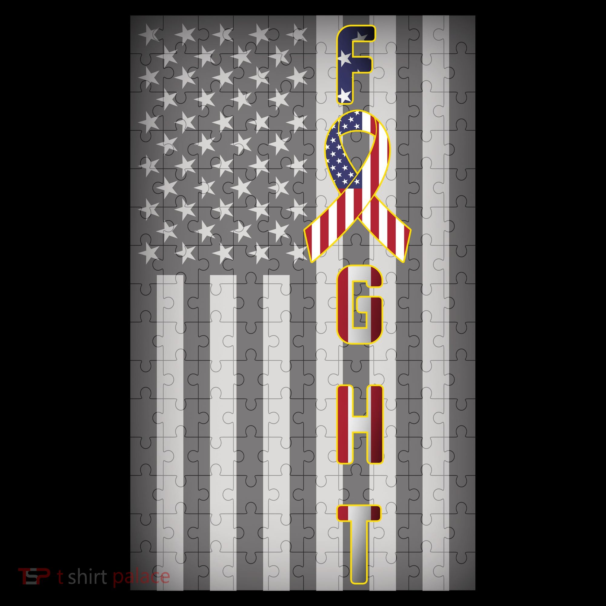 Autism Awareness American Flag Coffee Mug