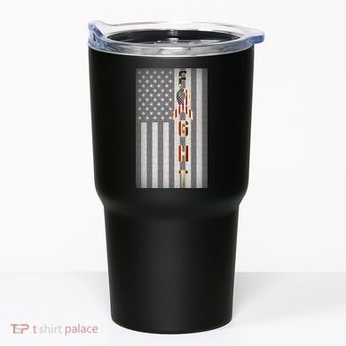 Autism Awareness American Flag Tumbler