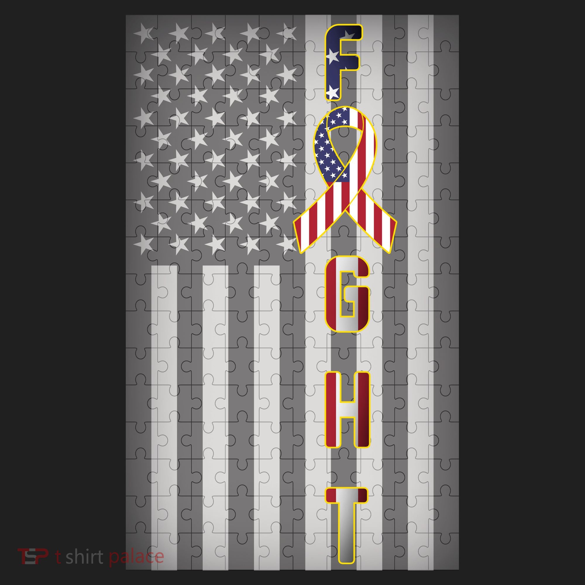 Autism Awareness American Flag Tumbler