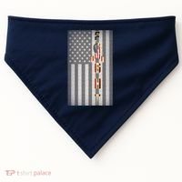 Autism Awareness American Flag USA-Made Doggie Bandana thumb 0