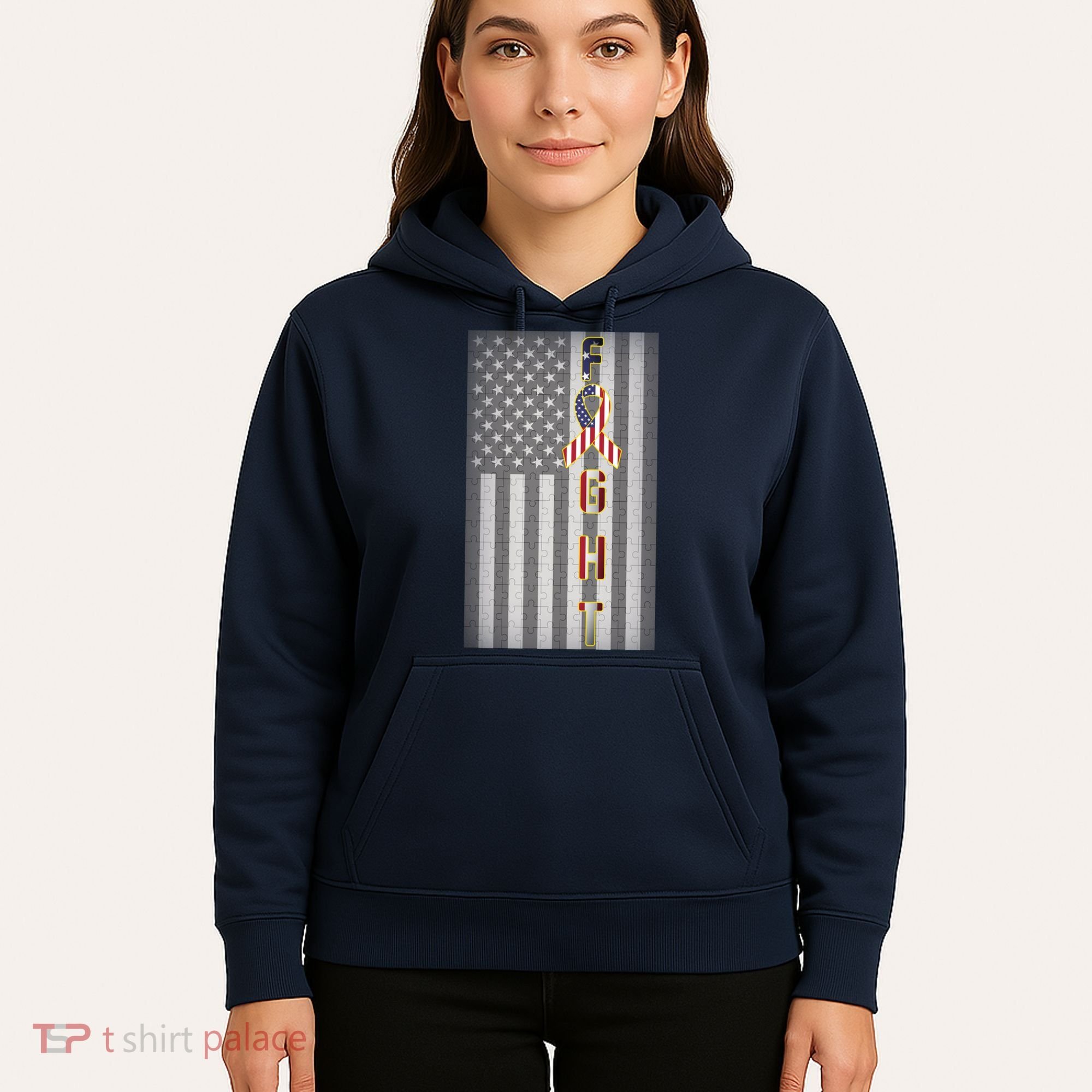 Autism Awareness American Flag Hoodie