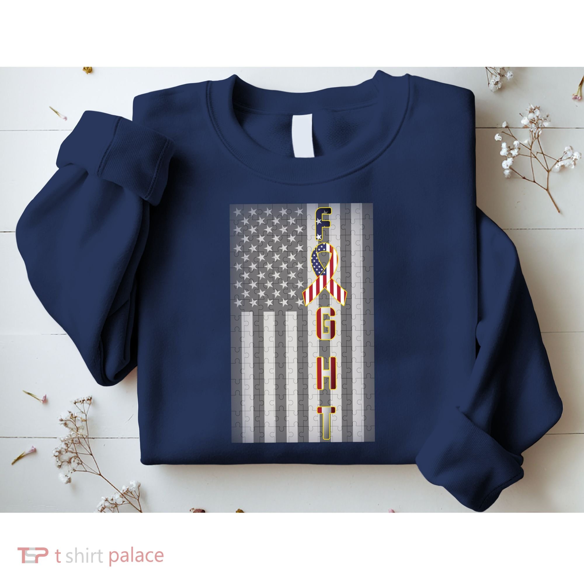 Autism Awareness American Flag Sweatshirt