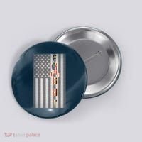 Autism Awareness American Flag Button thumb 0
