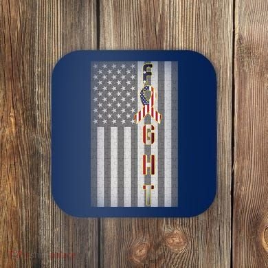 Autism Awareness American Flag Coaster