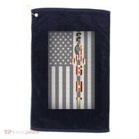 Autism Awareness American Flag Golf Towel thumb 0