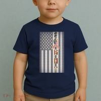 Autism Awareness American Flag Toddler T-Shirt thumb 2