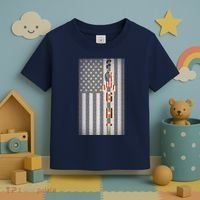 Autism Awareness American Flag Toddler T-Shirt thumb 3