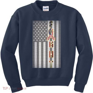 Autism Awareness American Flag Kids Sweatshirt