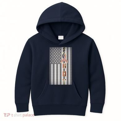 Autism Awareness American Flag Kids Hoodie