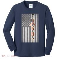 Autism Awareness American Flag Kids Long Sleeve Shirt thumb 0