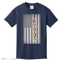 Autism Awareness American Flag Kids T-Shirt thumb 0