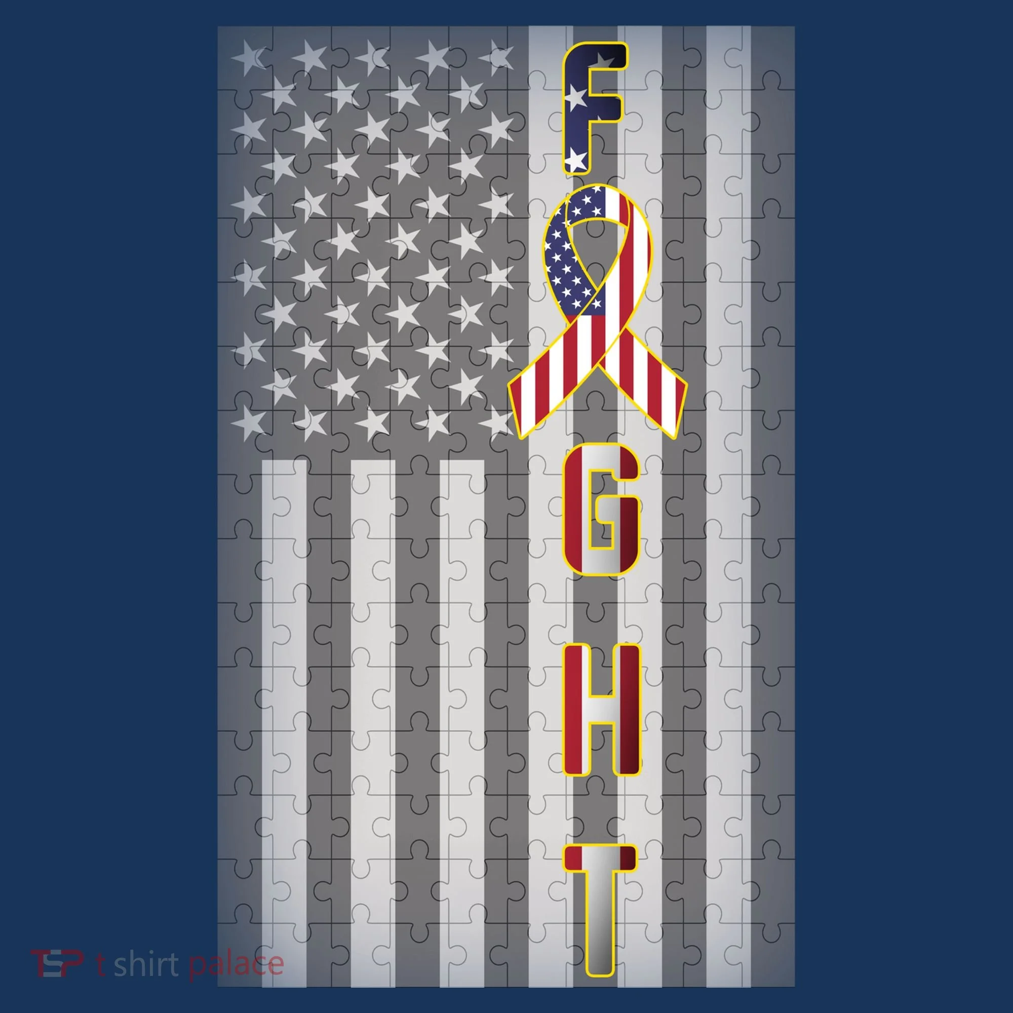 Autism Awareness American Flag Kids T-Shirt