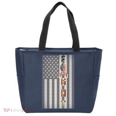 Autism Awareness American Flag Tote Bag