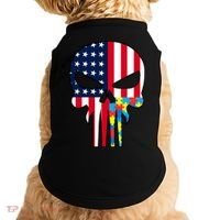 Autism Awareness American Skull Doggie Tank thumb 0