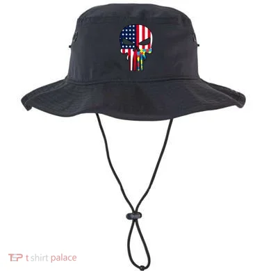 Autism Awareness American Skull Bucket Hat
