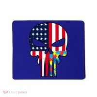 Autism Awareness American Skull Mousepad thumb 0