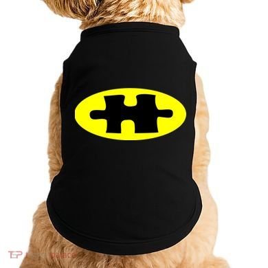 Autism Awareness Bat Puzzle Logo Doggie Tank