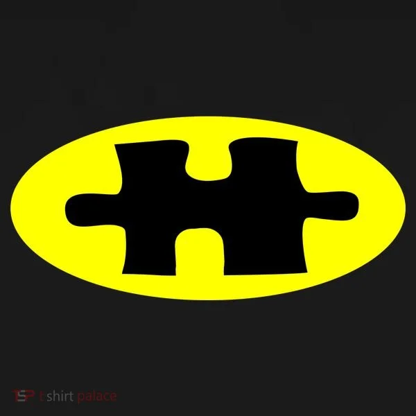 Autism Awareness Bat Puzzle Logo Doggie Tank