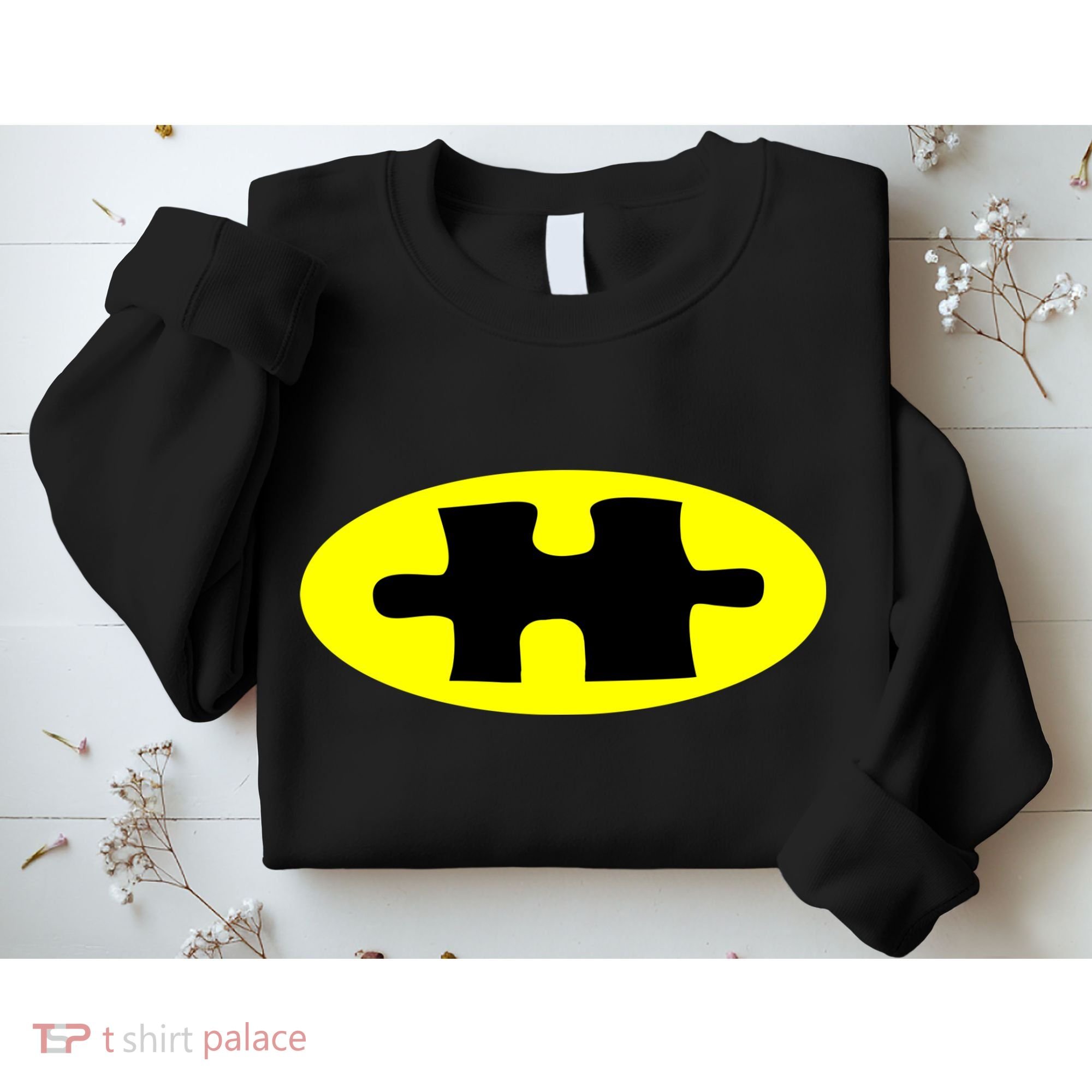 Autism Awareness Bat Puzzle Logo Sweatshirt