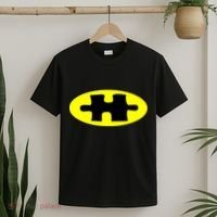 Autism Awareness Bat Puzzle Logo T-Shirt thumb 2